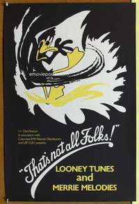 t016 THAT'S NOT ALL FOLKS: LOONEY TUNES English double crown movie poster '90s
