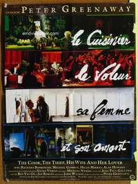 t169 COOK, THE THIEF, HIS WIFE & HER LOVER French 16x21 movie poster '89