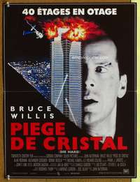 t170 DIE HARD French 15x20 movie poster '88 Bruce Willis, Rickman