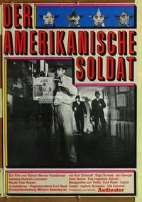 t241 AMERICAN SOLDIER German movie poster '70 Rainer Werner Fassbinder