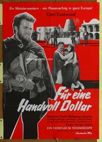 t249 FISTFUL OF DOLLARS German movie poster R70s Clint Eastwood