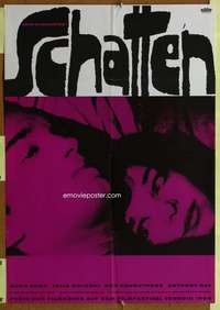 t263 SHADOWS German movie poster '61 John Cassavetes, beatniks!