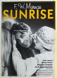 t264 SUNRISE German movie poster R80s F.W. Murnau, Janet Gaynor
