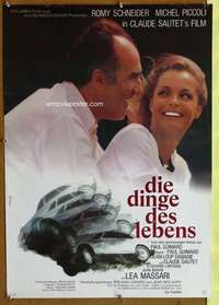 t265 THINGS OF LIFE German movie poster '69 Romy Schneider, French!