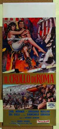 t061 FALL OF ROME Italian locandina movie poster '62 sword & sandal!