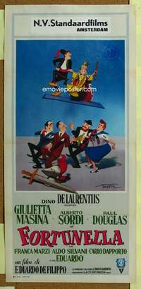 t063 FORTUNELLA Italian locandina movie poster '57 Deseta artwork!