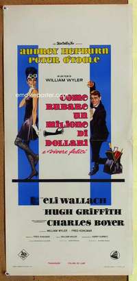 t070 HOW TO STEAL A MILLION Italian locandina movie poster '66 Hepburn