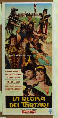t071 HUNS Italian locandina movie poster '62 Sergio Grieco, Alonso