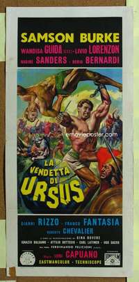 t076 LA VENDETTA DI URSUS Italian locandina movie poster '61 Samson!