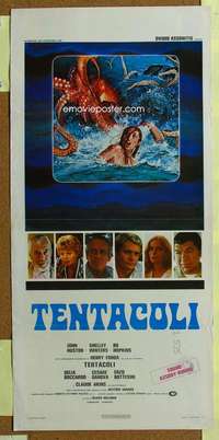 t093 TENTACLES Italian locandina movie poster '77 great octopus image!