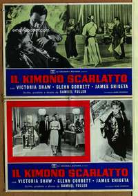 t114 CRIMSON KIMONO 2 Italian photobusta movie posters '59 Sam Fuller, Shigeta