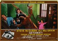 t120 GETAWAY Italian photobusta movie poster '72 McQueen, Ali McGraw