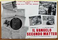 t126 GOSPEL ACCORDING TO ST MATTHEW Italian photobusta movie poster '66