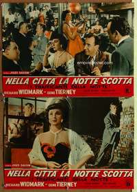 t146 NIGHT & THE CITY 2 Italian photobusta movie posters R59 Tierney