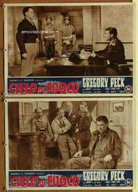 t163 TWELVE O'CLOCK HIGH 2 Italian photobusta movie posters '50 Peck