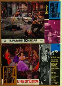 t165 WEST SIDE STORY 2 Italian photobusta movie posters '62 Natalie Wood, Rita Moreno