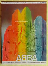 t423 ABBA THE MOVIE Polish movie poster '77 Andrzej Pagowski art!