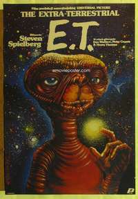 t438 ET Polish movie poster '84 Steven Spielberg, Jakub Erol art!