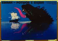 t380 GODZILLA VS THE SEA MONSTER Polish 23x33 movie poster '66 cool!