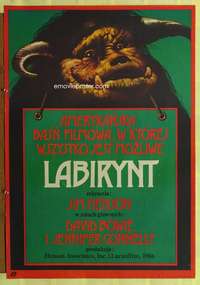 t443 LABYRINTH Polish movie poster '86 Jim Henson, George Lucas