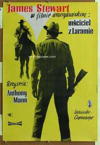 t390 MAN FROM LARAMIE Polish 23x34 movie poster '55 James Stewart