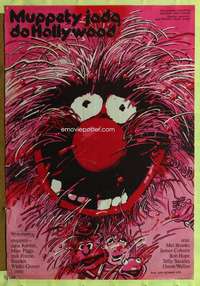 t449 MUPPETS GO HOLLYWOOD Polish movie poster '79 cool Swierzy art!