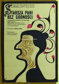 t409 SHAMELESS OLD LADY Polish 23x33 movie poster '66 cool Gorka art!