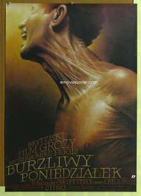 t461 STORMY MONDAY Polish movie poster '88 wild Wieslaw Walkuski art!