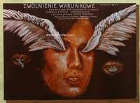 t462 STRAIGHT TIME Polish movie poster '78 wild Lech Majewski art!