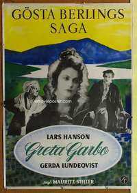 t204 GOSTA BERLINGS SAGA Swedish movie poster R54 Greta Garbo