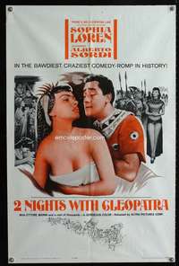 v039 2 NIGHTS WITH CLEOPATRA one-sheet movie poster '53 Sophia Loren