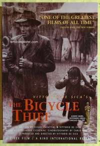 v323 BICYCLE THIEF one-sheet movie poster R1999 Vittorio De Sica classic!