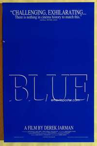 v331 BLUE one-sheet movie poster '93 Derek Jarman
