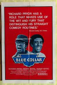 v110 BLUE COLLAR one-sheet movie poster '78 Richard Pryor, Harvey Keitel