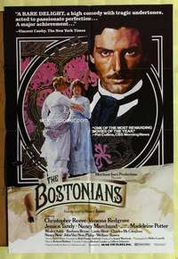 v111 BOSTONIANS one-sheet movie poster '84 Christopher Reeve, Redgrave