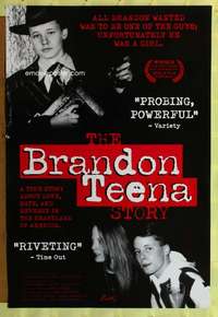 v338 BRANDON TEENA STORY one-sheet movie poster '98 shocking true story!