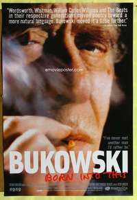 v344 BUKOWSKI: BORN INTO THIS one-sheet movie poster '03 Charles Bukowski