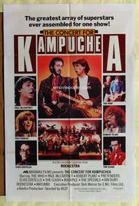 v122 CONCERT FOR KAMPUCHEA one-sheet movie poster '81 Paul McCartney