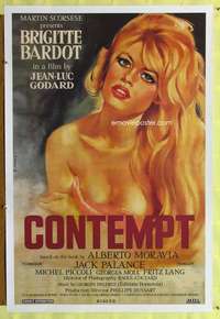 v482 LE MEPRIS one-sheet movie poster R2001 Jean-Luc Godard, Brigitte Bardot