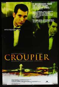 v358 CROUPIER DS one-sheet movie poster '98 Clive Owen, casino gambling!