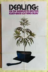 v126 DEALING teaser one-sheet movie poster '72 marijuana, drug smuggling!