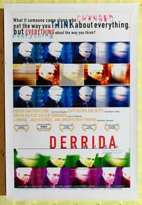 v366 DERRIDA one-sheet movie poster '02 Kirby Dick, Jacques Derrida