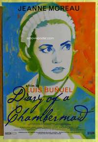 v368 DIARY OF A CHAMBERMAID 1sh R00 art of Jeanne Moreau, directed by Luis Bunuel!