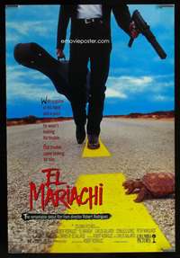 v382 EL MARIACHI one-sheet movie poster '92 first Robert Rodriguez!