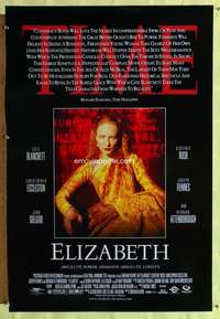 v384 ELIZABETH DS one-sheet movie poster '98 Cate Blanchett, Geoffrey Rush