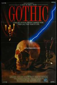 v139 GOTHIC one-sheet movie poster '87 Ken Russell English horror!