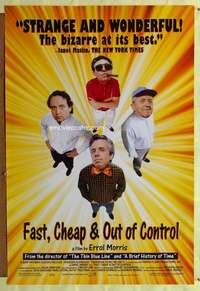 v397 FAST, CHEAP & OUT OF CONTROL one-sheet movie poster '97 Errol Morris