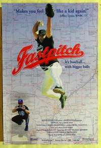 v399 FASTPITCH one-sheet movie poster '00 baseball with bigger balls!