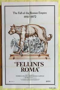 v134 FELLINI'S ROMA one-sheet movie poster '72 Italian Federico classic!