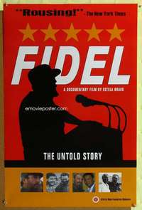 v402 FIDEL one-sheet movie poster '01 Estela Bravo, Castro biography!
